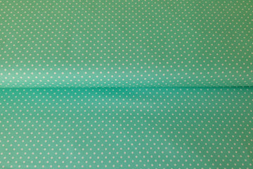Baumwollwebware, Tupfen, 2 mm, mint, helltürkis, gepunktet, 0,5 m
